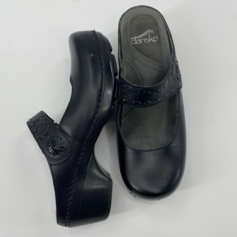 Dansko Dark Brown Mary Jane Y2K Mules clogs size EU 37